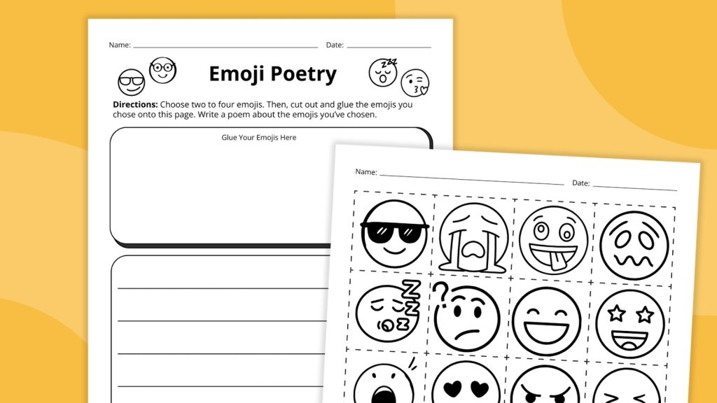 Emoji Poem Templates (Free Printable)